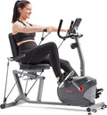 Sunny Health & Fitness Smart Magnetic Recumbent Bike, Home Cardio Trainer & Cycling Machine for Seniors, Free SunnyFit App Connection, Optional Hand Cycle, Resistance Bands, or Pulse Sensors