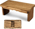Meditation Bench - Yoga Bench,Wooden Zen Meditation Stool Kneeling Bench for Mindfulness Practice Tea Ceremony and Relaxation Ergonomic Design for Comfort and Support Household，Dark Wood