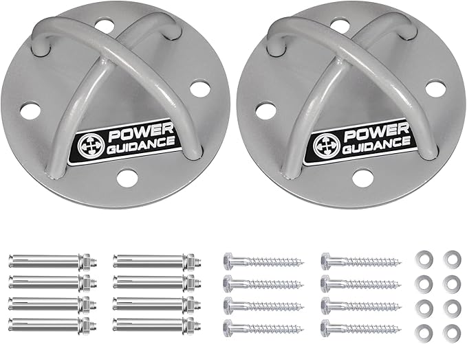POWER GUIDANCE Wall and Ceiling Mount Bracket for Suspension Straps, Gymnastic Rings, Yoga Swings & Hammock Resistance Band Battle Rope