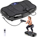 HomGarden Waver Vibration Platform Exercise Machine, Whole Body Workout Fitness Vibration Plates w/ Loop Bands, Full Body Home Training Equipment for Weight Loss