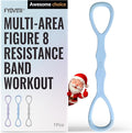 Upgraded Figure 8 Resistance Bands, Durable & Odorless Silicone Bands, Powder-Free High Elasticity for Arm, Back, Shoulder, Yoga, Pilates, and Physical Therapy – Perfect Valentine Gifts for Women