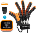 Rehabilitation Robot Gloves Equipment for Stroke Recovery, Hand Strength Exercise, and Adaptive Training Hemiplegic with USB Chargeable Orange (M Size,Right Hand)