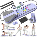 Pilates Board for Home Workout, Foldable Pilates Reformer Set for Women 6-in-1 Portable Folding Mini Pilate Kit Machine Equipment