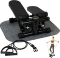 Steppers for Exercise at Home, Mini Stepper with Resistance Bands, Stair Stepper for Home, Stepper Exercise Machine, Compact Stepper Workout Equipment