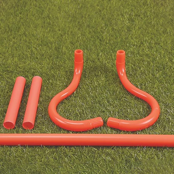 Healifty 3pcs Detachable Speed Hurdles Set Orange for Soccer and Football Training, Portable Agility Equipment for Athlete Plyometric Drills and Sports Practice