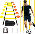 Agility Training Set for Soccer & Football - 20FT Speed Ladder, 12 Cones, and Training Aids for Kids Youth Sports Practice, Footwork Drill Kit