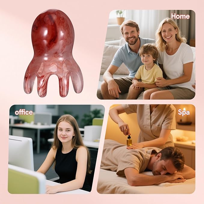 2 Pcs Octopus Head Massage Comb, Scalp Massage Tool for Head and Body Relaxation, 8 Unique Points to Melt Muscle Bumps and Relieve Body Fatigue