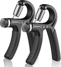 AIXPI Grip Strength Trainer, Hand Grip Exerciser Strengthener with Adjustable Resistance 11-132 Lbs (5-60kg), Forearm Strengthener, Hand Exerciser for Muscle Building and Injury Recover 2 Pack
