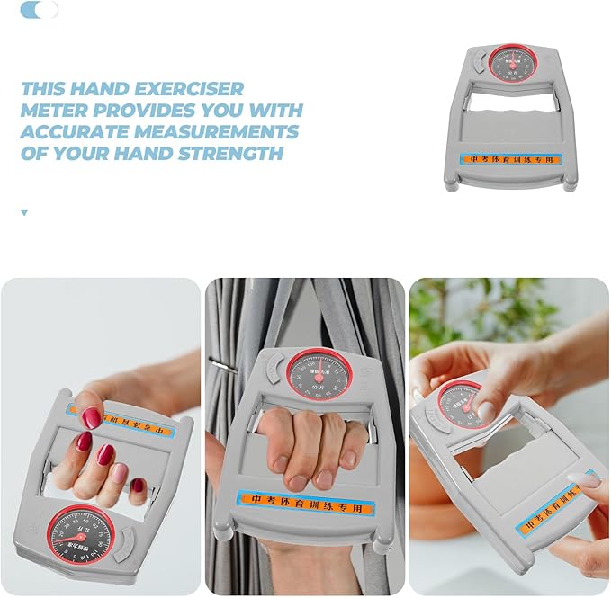 Cabilock Hand Grip Tester Hand Dynamometer Mechanical Pointer Grip Strengthener with Scale for Home and Finger Strength Training Device
