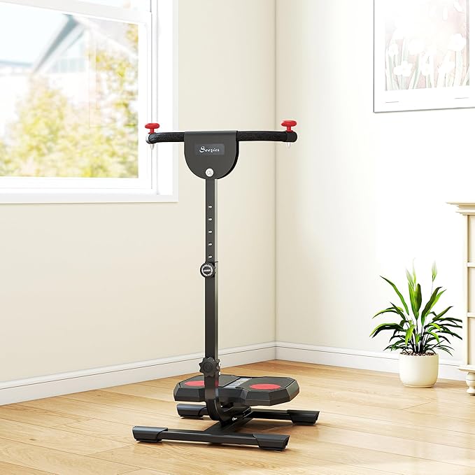 Soozier Foldable Ab Twister Board for Waist Trimming with Screen Showing Time, Calories, Ab Workout Equipment for Women and Men, Core Fitness Training Ab and Butt Workout Equipment