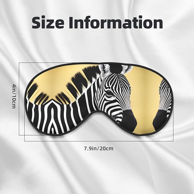 Black and White Zebra Head-Mounted Double-Sided Light-Blocking Sleeping Eye mask to Protect Eyes and Relieve Eye Fatigue