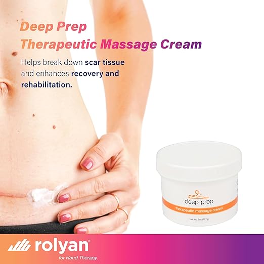 Sammons Preston Deep Prep Therapeutic Massage Cream, 8 oz, Non-Greasy Lotion for Massage Therapy, Professional-Grade Massage Cream with Essential Oils, Nut-Free Formula, Ideal for Deep Tissue Use