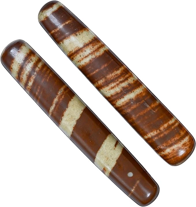 Amazing Gemstone Narmada Stone Crystal Wand Massage Stick - Pelvic Wand Gua Sha for Adults - Crystals and Healing Stones Massage Wands for Adults Gifts (Smooth)