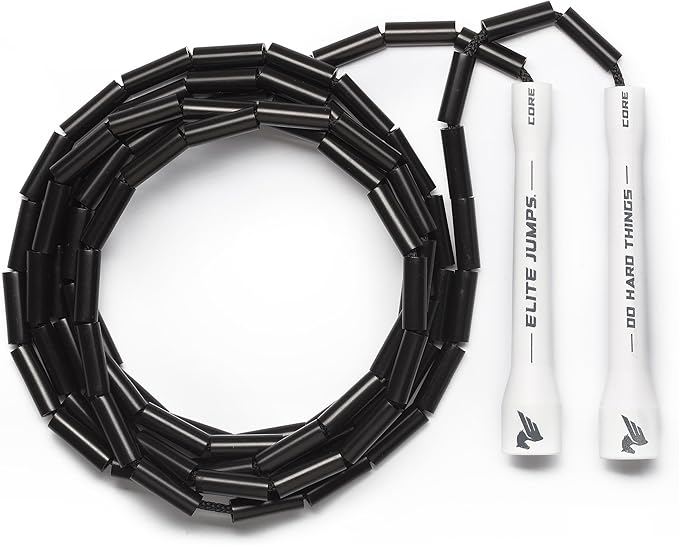 Elite Jumps - Do Hard Things 1” Beaded Jump Ropes | Crossover Jump Rope for Your Exercise Equipment | Segmented Jump Rope