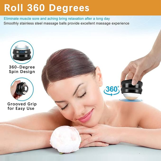 Massage Ice Roller Ball - Roller for Muscles Deep Tissue - Stays Cold for 6 Hours, Plantar Fasciitis Roller, Sports Fitness Relaxations Gift, Rapidly Relieve Muscle Pain and Tension