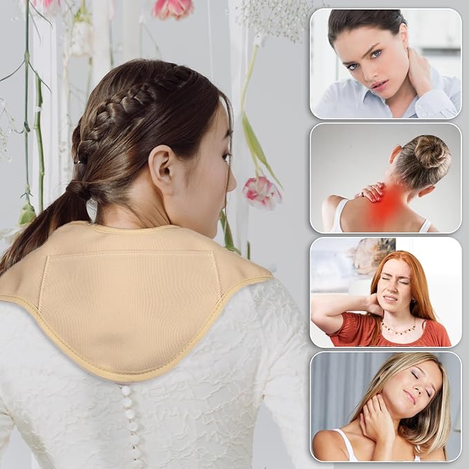 Shoulder Castor Oil Pack, Organic Castor Oil Pack Castor Oil Pack Organic Castor Oil Pack Wrap Castor Oil Pack for Neck and Shoulder, Not Included Castor Oil (Khaki)