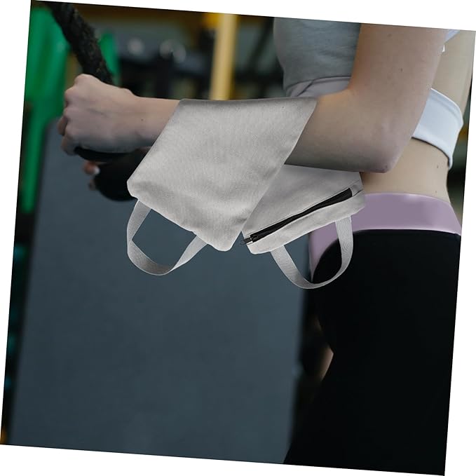 POPETPOP Workout Sandbag with Handle Versatile Fitness Training Bag for Strength and Core Exercises for Boxing Weightlifting and Endurance Training Grey Color