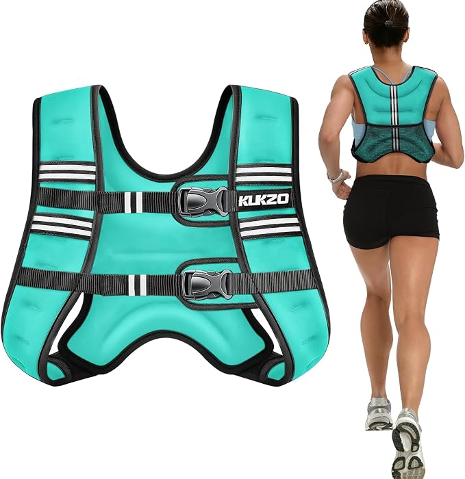Weighted Vest Woman, 6/8/12/16/20/25/30 Lb Unisex Reflective Strength Training Weight Vest For Running, Jogging, Cardio & Workouts