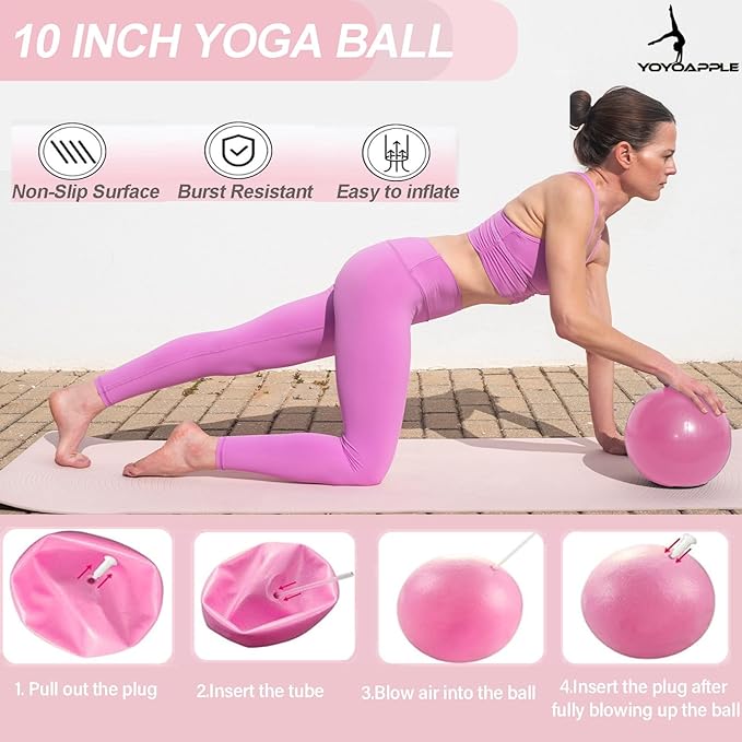 at Home Pilates Essentials Kit for Women,11pcs Pilates Kit for Home Workouts Women,Pilates Kit for Home Workouts Women,Pilates Ball and Ring Set,Pilates Accessories for Home Workouts