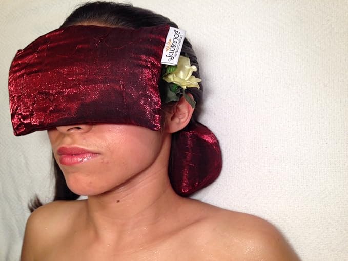 JADIENCE Lavender Eye Mask - RED: Soothing Eye Pillow for Stress & Tired Eyes! | Perfect Yoga Eye Bag | Best Eye Mask for Migraines