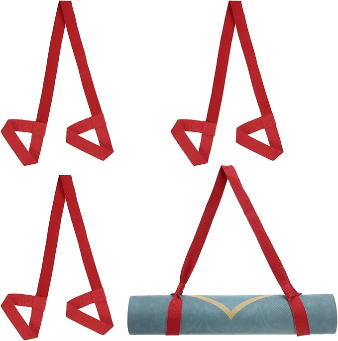 PATIKIL Yoga Mat Strap, Adjustable Yoga Mat Carrier Straps Sling Cotton Anti Slip Mat Holder Stretching Band