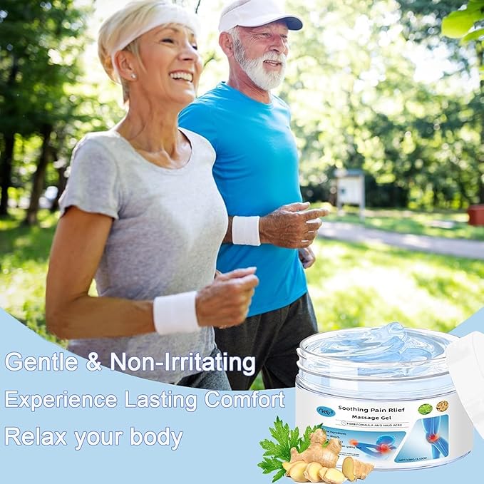 RVDU Soothing Massage Gel – Cooling Blue Gel with Natural Extracts, Fast Absorbing Formula for Back, Shoulder, Knee & Muscle Comfort, Non-Greasy (1PCS)