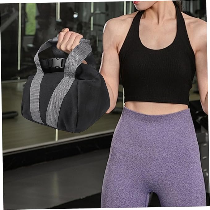 Canvas-Kettlebell-Sandbag, 2Pcs Fitness Sandbags with Non-slip Handle Refillable Portable Canvas Sand Kettlebell Soft Sand Bag for Home Training, Fitness, Yoga Workou