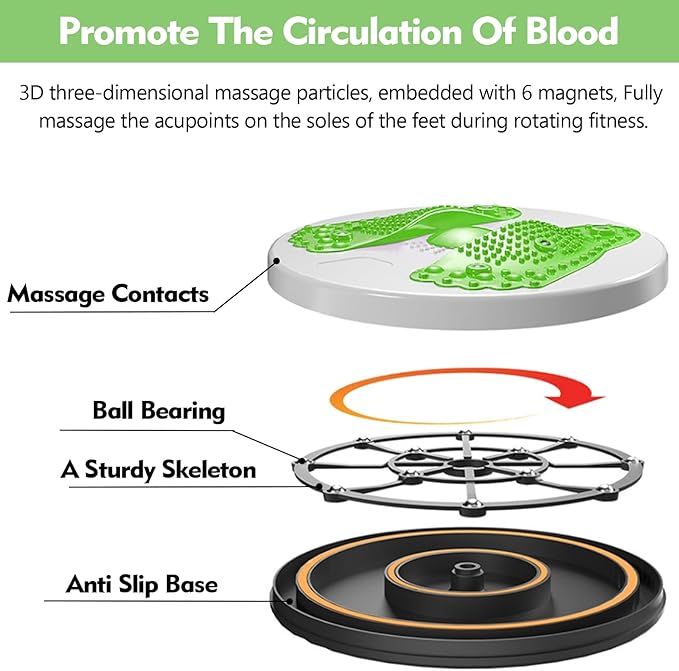 Twister Board for Exercise Waist Twisting Disc with Handles Ankle Body Aerobic Exercise Waist Twisting Machine Exercise Twist Board With Foot Massage