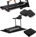 Walking Pad 68×24 Inch and 4PCS Square Treadmill Mat Pads Hardwood Floor Protection Non-Slip Double-Sided Pads Noise Shock Absorption for Treadmill Walking Pad Bike Exercise Equipment