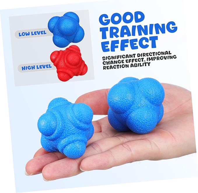 Happyyami 6Pcs Reaction Balls for Agility Training Durable Bouncing Balls for Reflex Coordination Improvement Versatile Sports Training Equipment for All Ages