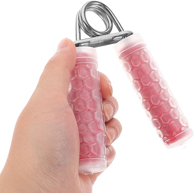 Ciieeo Grip Strength Trainer Finger Exerciser Forearm Grip Strengthener Red Crystal Hand Spring Strength Training Device for Home Gym Fitness