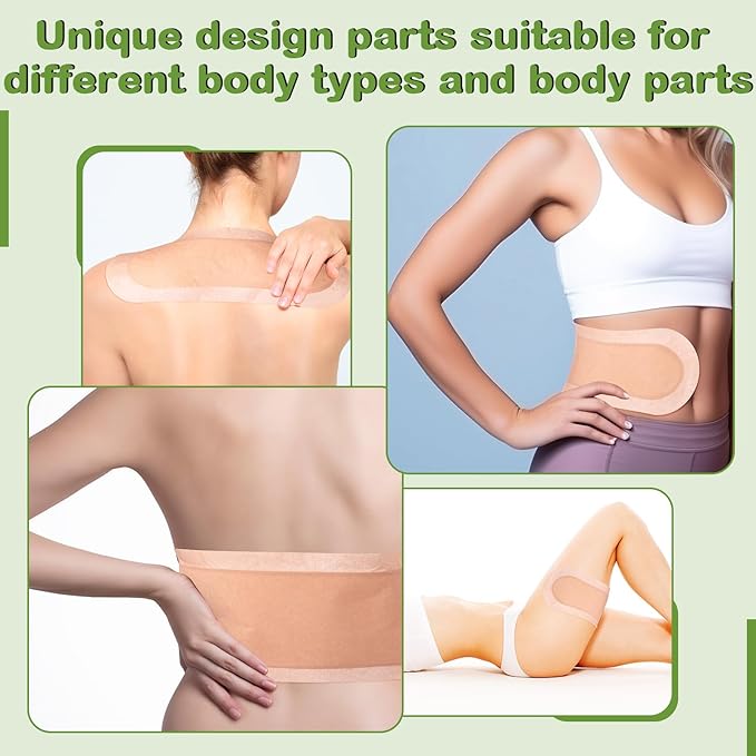 Geiserailie 20 Pcs Large Castor Oil Pack Wrap Kit Disposable Castor Oil Patches Large Self Adhesive Pads for Belly Back Neck Waist Stomach Knee Arm, Portable, Anti Massage Oils Leak, No Wash