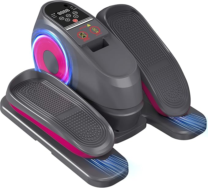 2025 Under Desk Elliptical Machine, Electric Ellipse Leg Exerciser Pro As Seen On TV with 16 Adjustable Speed, Quiet and Fully Assembled with Remote Control & Non-Slip Foot Straps White New