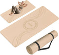 Large Yoga Mat Thick, 76"x32"x0.31"Wide POE Exercise Mat with Non-Slip Surface & Carry Strap, Anti-Tear Workout Mat for Yoga, Pilates, Fitness