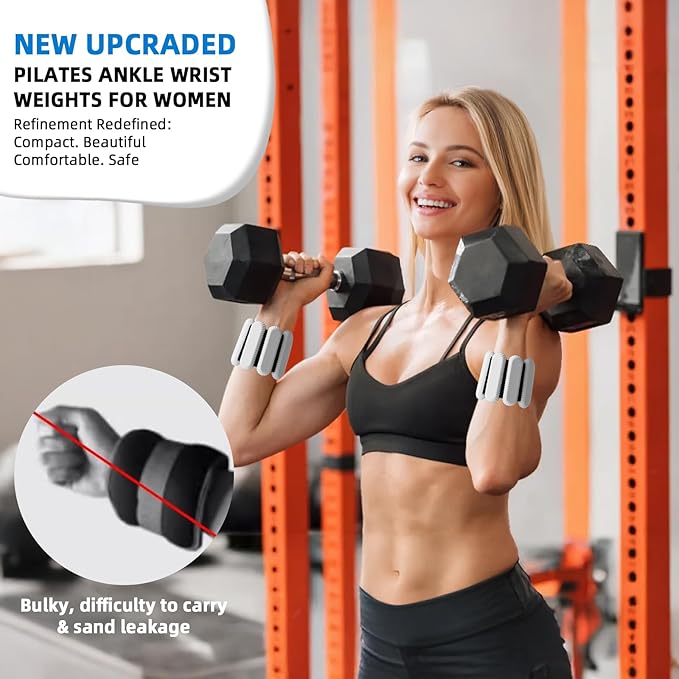 Ankle Weights for Women and Men, Adjustable Wrist Weighted Training Bracelet for Home Gym Workout, Strength Training Walkin Running, Foot weights for exercise,2pc on Set