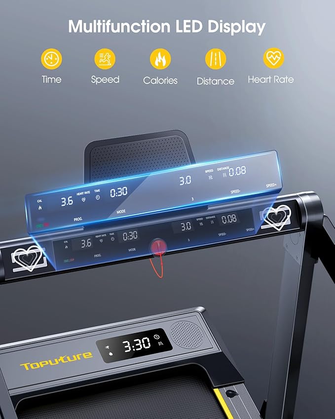 Walking Pad Treadmill with 12% Incline and Handle Bar, 4 in 1 Folding Treadmill for Home/Office, Under Desk Treadmills Portable Walking Pad with App & Bluetooth Speaker, 0.6-10MPH