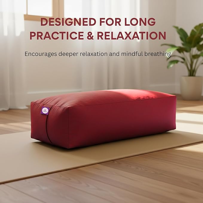 Rectangular Cotton Yoga Bolster, Yoga Pillow, Yoga Cushion, Yin yoga Bolster, Iyengar yoga bolster