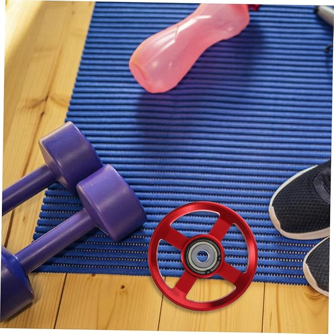 3pcs Aluminum Alloy Cable Machine Pulley Wheels Fitness Equipment Pulley System Attachment Replacement for Home Gym Strength Training