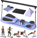 WARMOUNTS Pilates Board, Pilates Board for Home Workout, 7-in-1 Multifunctional Pilates Reformer Set with Timer, Portable Foldable Equipment for Women, Core Strength & Ab Flexibility Training