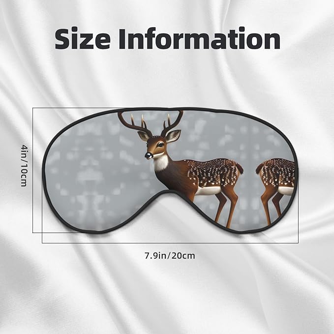 Grey Plum Deer Head-Mounted Double-Sided Light-Blocking Sleeping Eye mask to Protect Eyes and Relieve Eye Fatigue