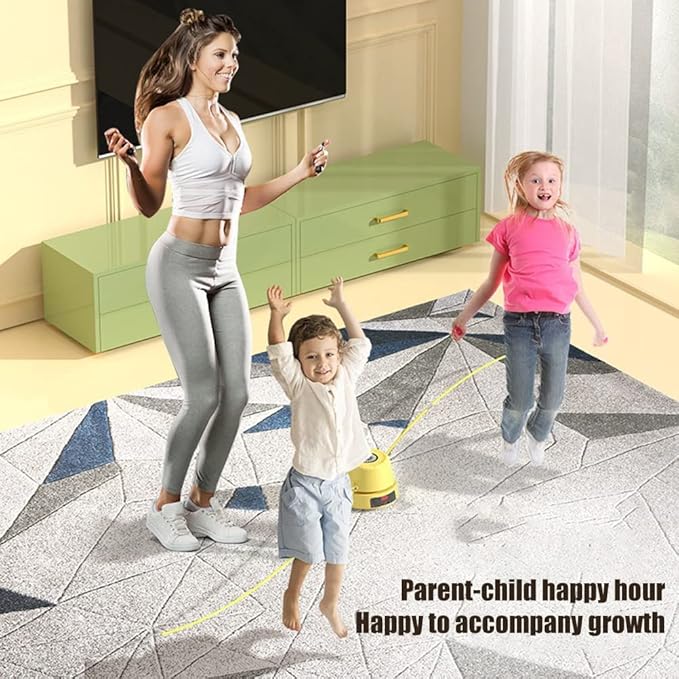 Smart Jump Rope Machine, Electric Rope Skipping Machine Rechargeable Jump Rope Rope Skipping Sports for Indoor Outdoor Workout Jumping Rope with Remote Control for Home Gym Party