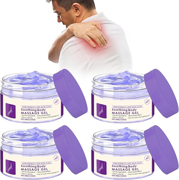 Soothing Body Massage Gel for Daily Use - 3.53oz, with Artemisia Leaf & Ginger Extract, Lightweight Non-Greasy Formula with Cooling Sensation(3)