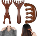 3 PCS Wooden Scalp Massager Hair Growth Gua Sha Hair Massager Comb Head Massagers Scalp Tool Manual Scalps Massagers Scalps for Women Man Hairs Promoting Hairs Growth