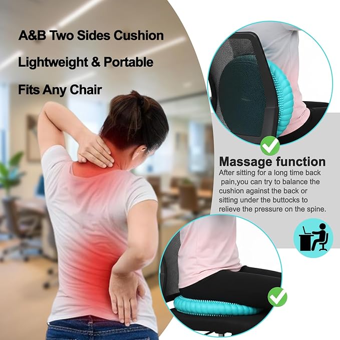 Wobble Cushion Core Balance Disc, Wiggle Seat for Sensory Kids to Stay Focused, Non-slip Balance Pads with Inflation Pump for Physical Therapy & Core Strength