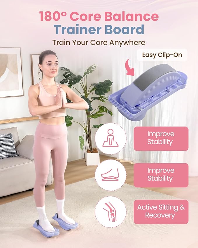 Slant Board, 3 in 1 Calf Stretch Board with Foot Massager & Resistance Bands, 12-Level Adjustable Incline Calf Stretcher for Relieving Calf Ankle Achilles Pain, Balance Exercise Trainer