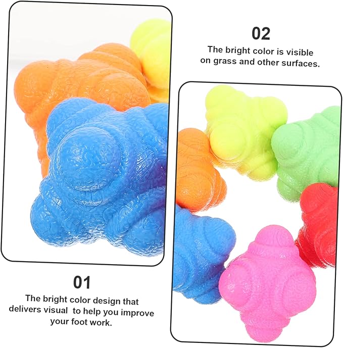 ibasenice 6pcs Agility Balls Training Hexagonal Reaction Balls for Women for Family