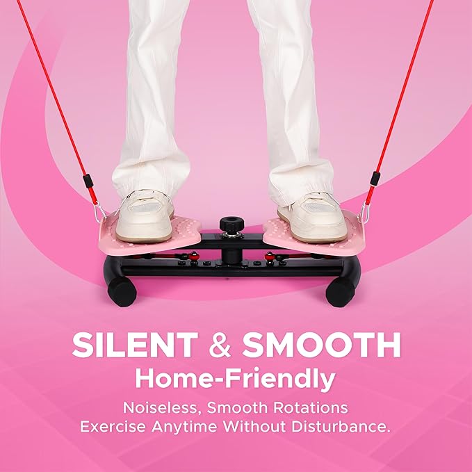 Waist Twister Machine – Waist Sculptor & Twist Exercise Machine for Abs Workout | Noiseless Ab Twister Board, Waist Twist Machine | Heavy-Capacity Anti-Slip Twist Board with Storage Bag