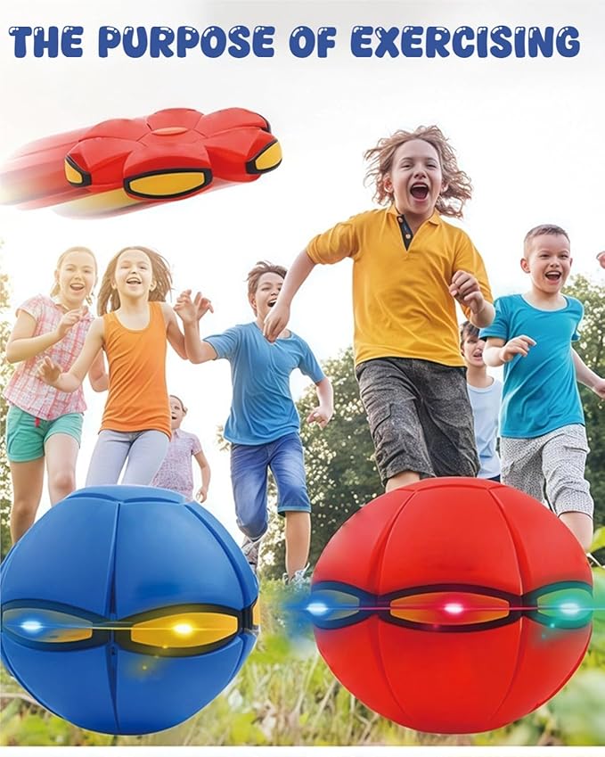 Magic Bouncing Ball, Children's Bouncing Ball, Automatic Rebound Double The Fun, Magics Flying Saucer (No Light,Green)