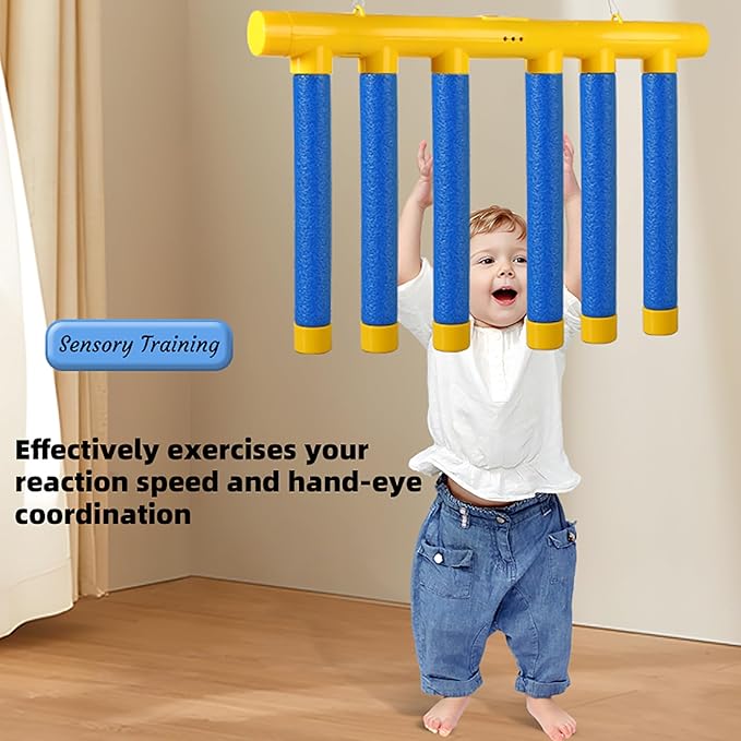 Reflex Drop Sticks Challenge Game, Hand Eye Coordination Training Toy, 3 Adjustable Speed Drop Sticks Catching Sticks Game