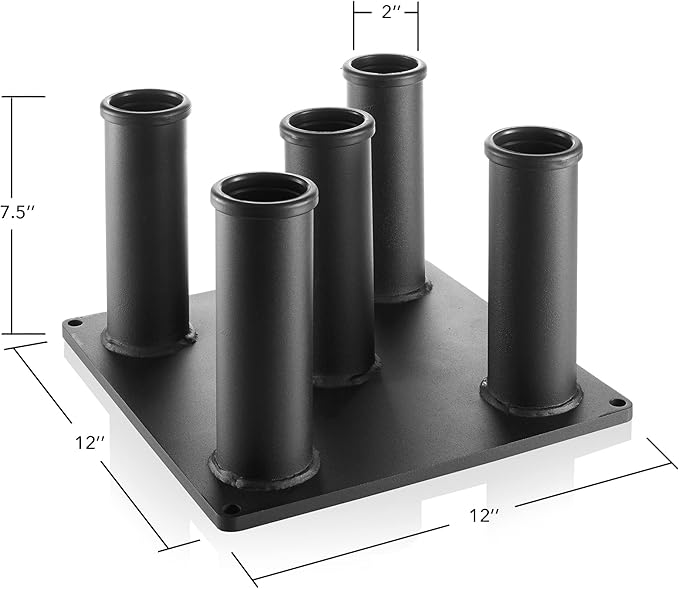 Philosophy Gym Vertical Barbell Holder - 5 Bar Storage Stand for 2" Olympic Bars